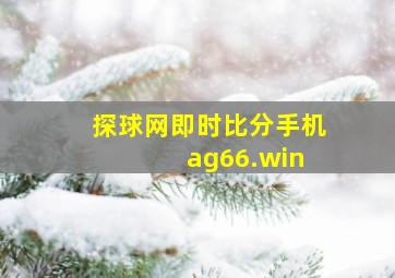 探球网即时比分手机 ag66.win